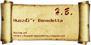 Huszár Benedetta névjegykártya